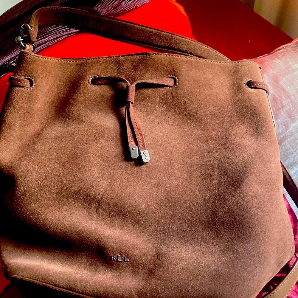 Ralph Lauren brown leather bucket bag. Excellent condition. With Protective bag